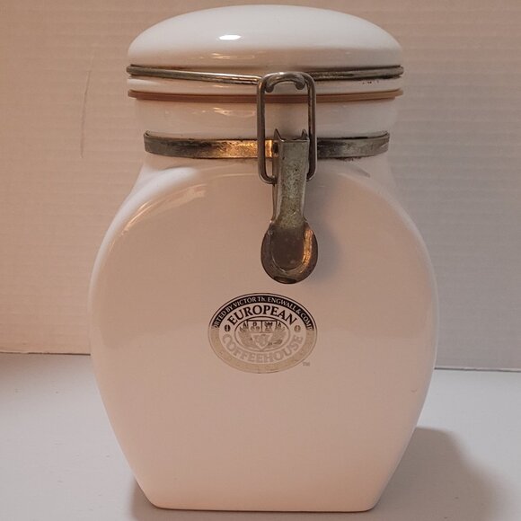 Other - VTG Coffee Canister White EUROPEAN COFFEEHOUSE Victor Th Engwall & Co Collection